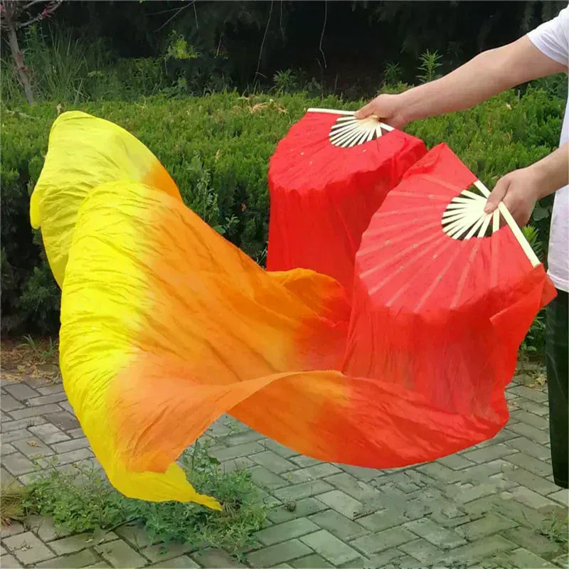 Dancing Fan Extended Floating Head Gradient Color Dance Fans Portable Belly Dance Fan Dance Performance Wedding Long Fans