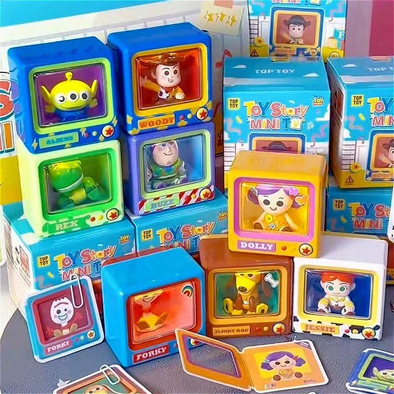 

TOPTOY Toy Story Mini TV Series Blind Box Cute Desktop Ornament Woody Fun Anime Peripheral Figure Doll Surprise Bag Pendant Gift