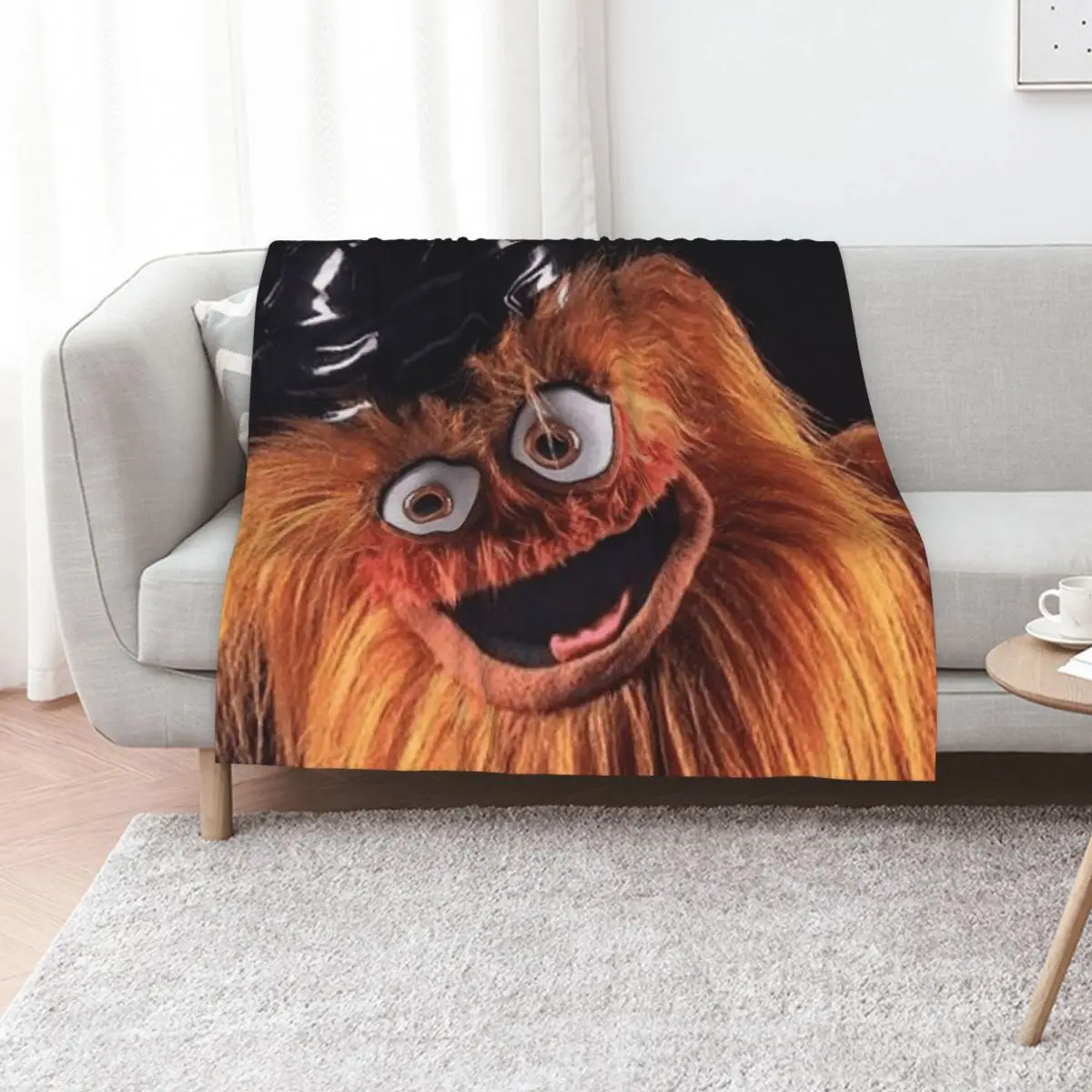 Flyers New Mascot Gritty Throw Blanket Soft Beds halloween Bed linens warm for winter heavy to sleep Blankets For Baby Blankets