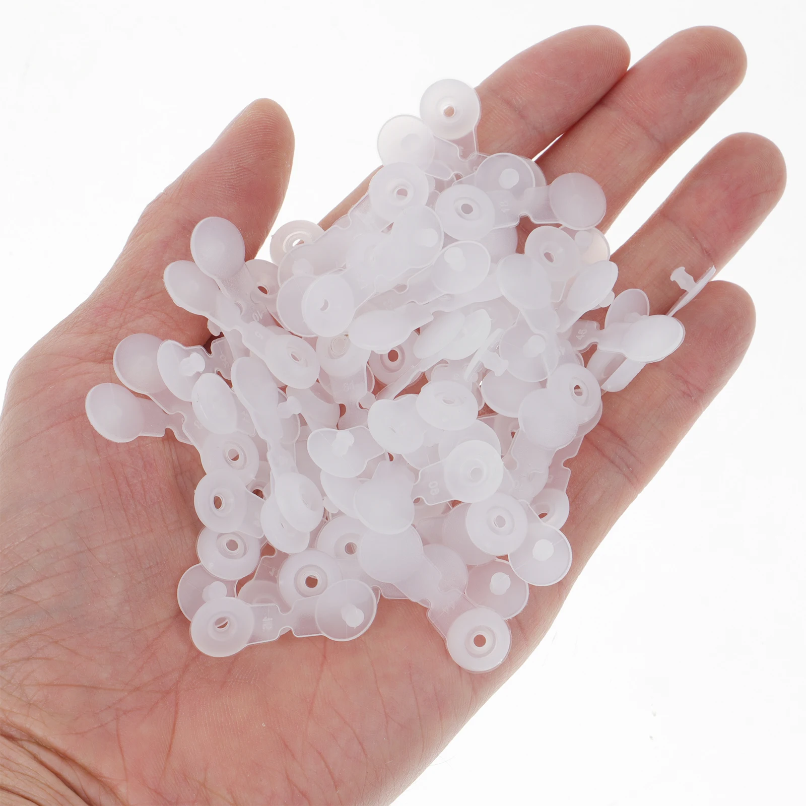 

200Pcs Plastic Wristband Buckles Seamless Snap-Lock for Medical Id Bands Event Wristbands Secure Comfortable Hygienic Fastening