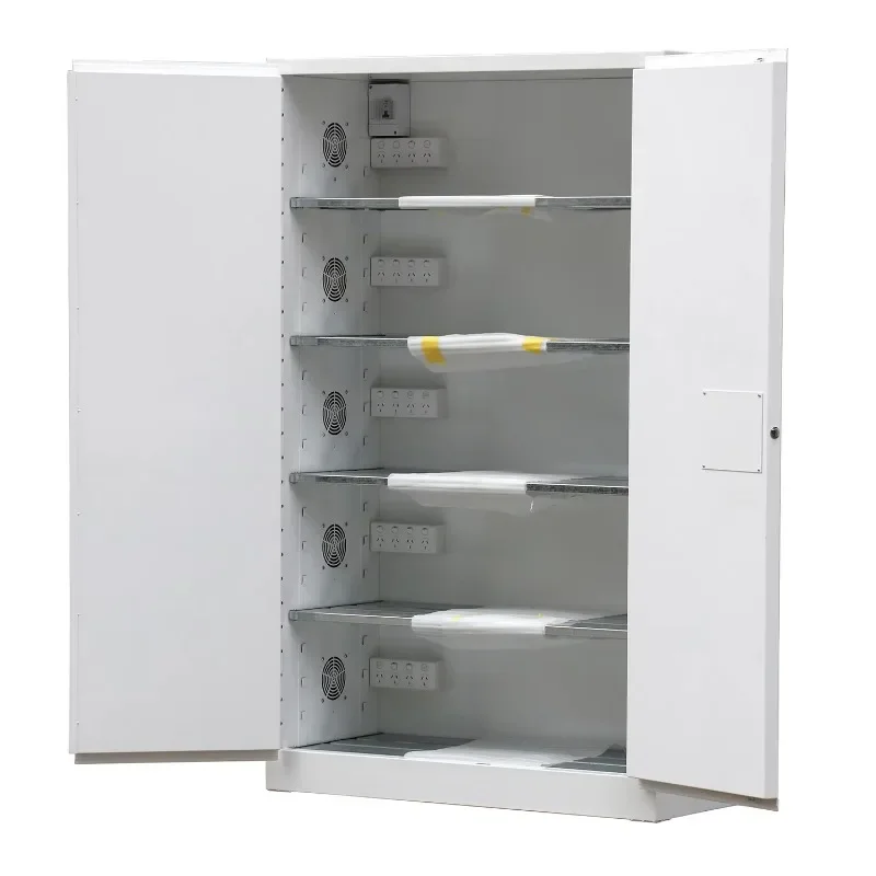 Fireproof lithium battery storage and charging cabinet for 2500 watt output scooter
