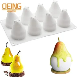 Cake Molds Silicone Pear Shaped Baking Tray 8 Cavity Cakes for Cake Tools Mousse Cake Decorations Moulds