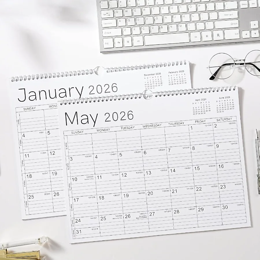 2026 Wall Calendar 2026 Calendar from Jan. 2026 Dec. 2026 14.6" x 11.4" 12 Months Wall Calendar 2026 Thick Paper TwinWire Bindi