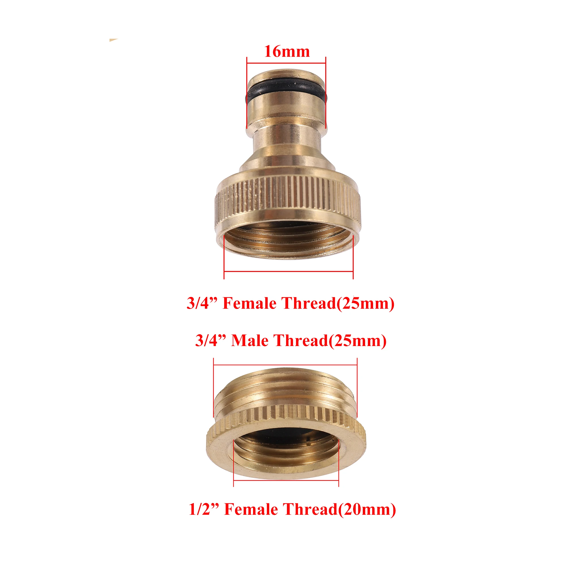 Brass Faucet Standard Adapter Washing Machine Water Gun Quick Connect Fittings 1/2