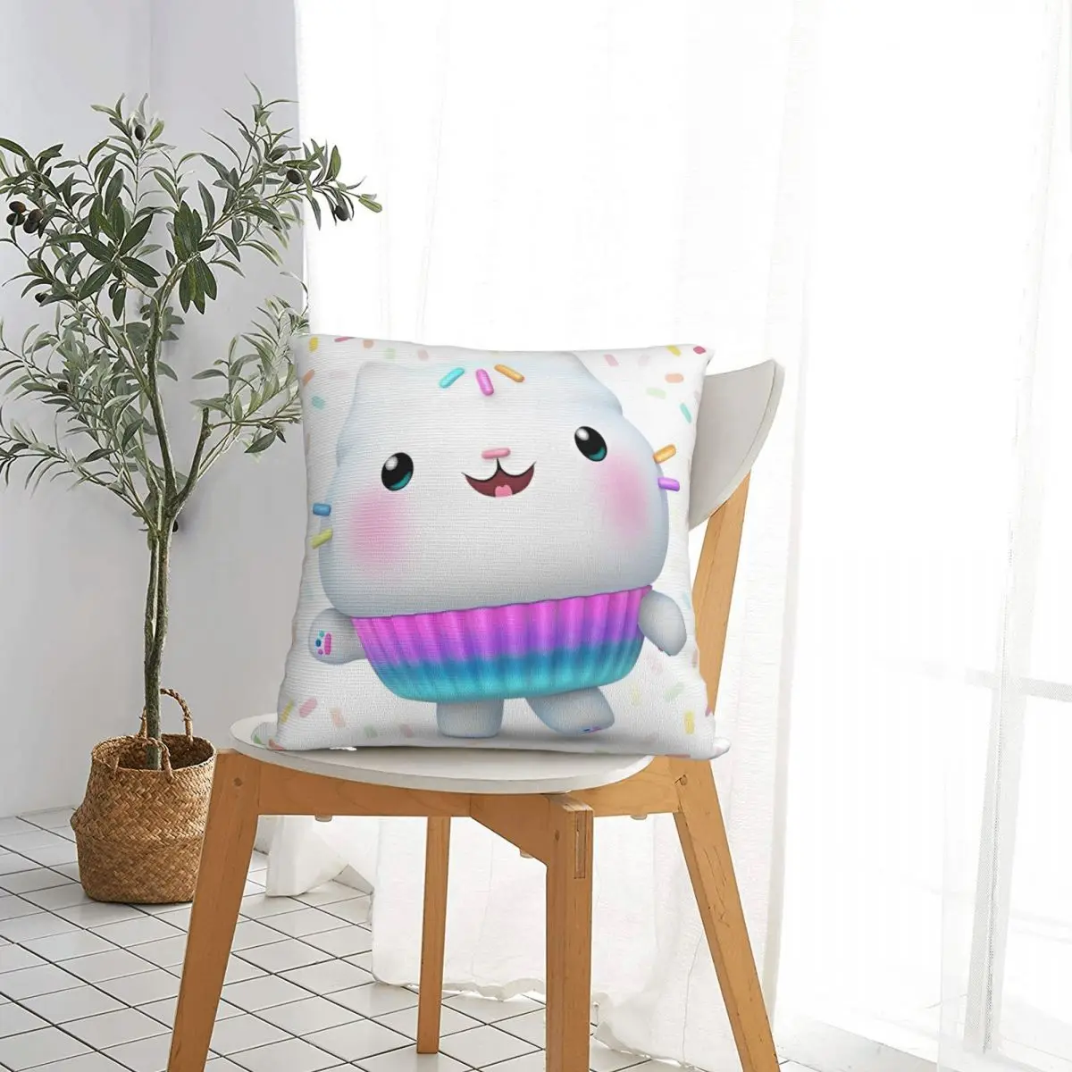 Andri-Cartoon Cute G-Gabbys Girl Dollhouse Pillow Cases Cushion Cover Custom Zipper Decor Throw Pillow Case Cover for Home