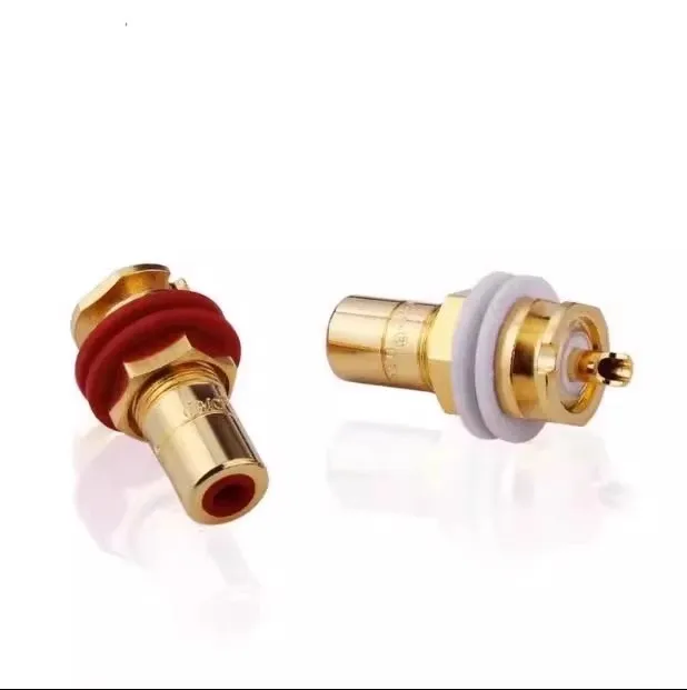 2CPS United States CMC pure copper gold-plated RCA signal socket audiophile speaker lotus plug audio cable receptacle