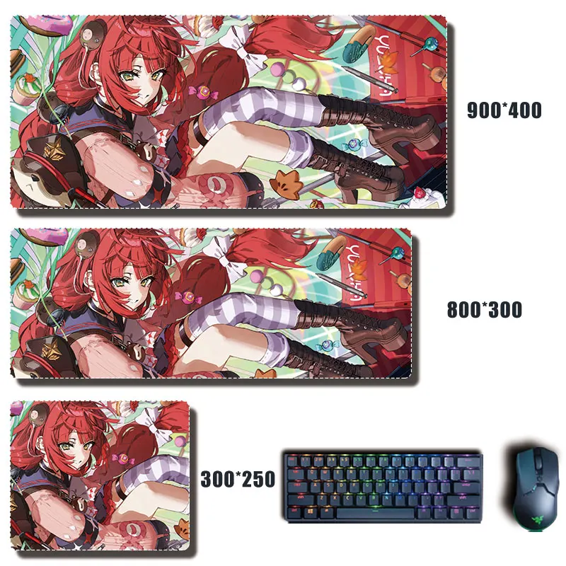 Ukinami Yuzuha Mouse Pad Anime Zenless Zone Zero Mousepad Computer Keyboard Large ZZZ Pc Gaming Accessories Office Desk Mat
