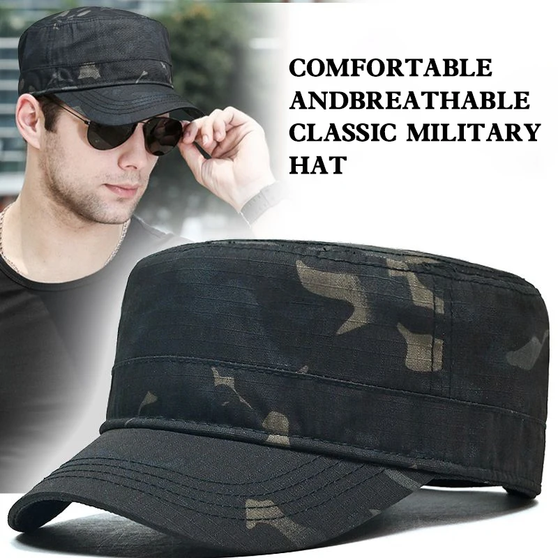 Flat Top Python Pattern Hat Men Spring and Autumn Thin Quick-Dry Baseball Cap Outdoor Travel Waterproof and Sun Protection