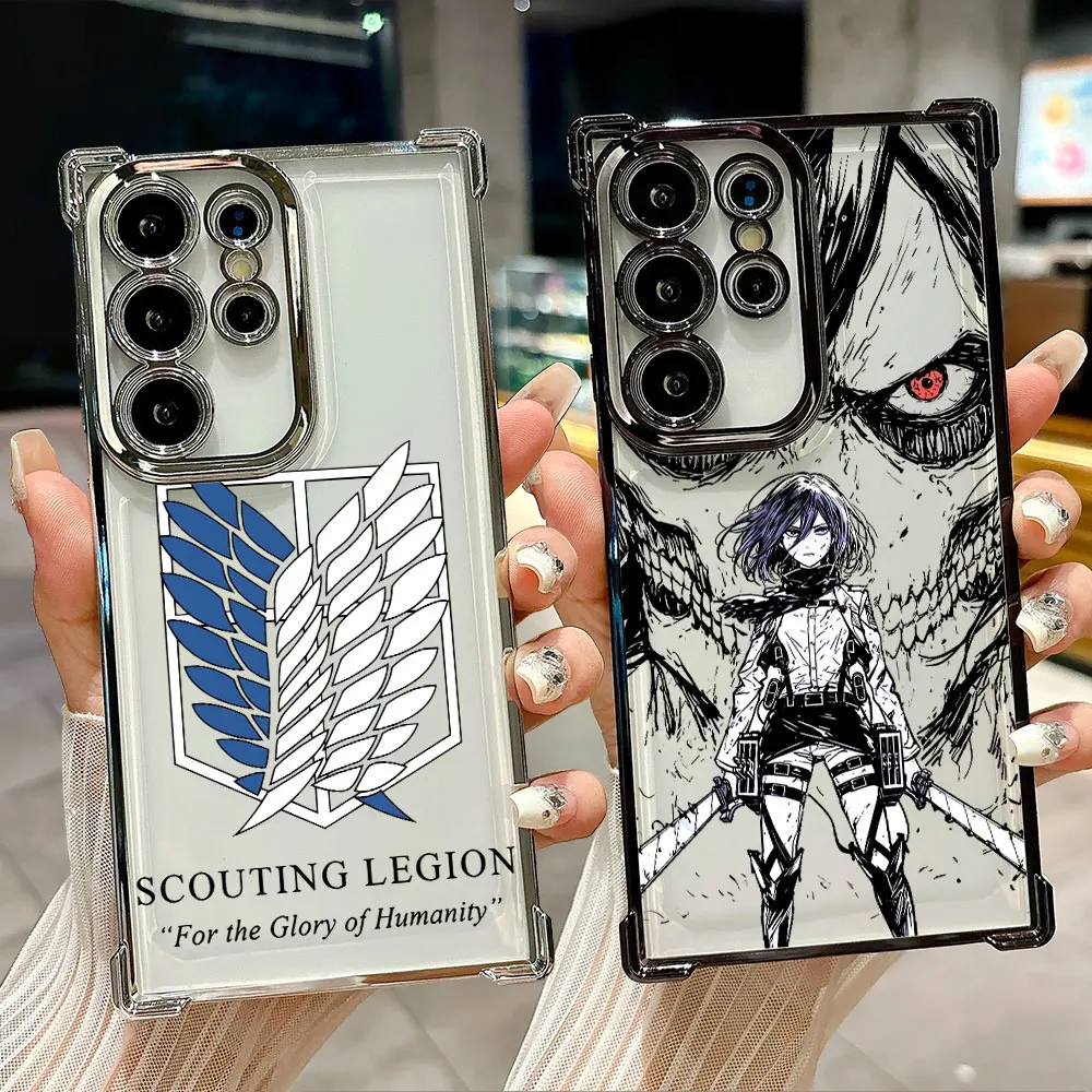 Hot-blooded Anime Attacks on Titans Case For Samsung Galaxy S26 S25 Ultra S26Ultra S24 S23 S22 S21 Plus S20 S26 FE 5G Soft Cover