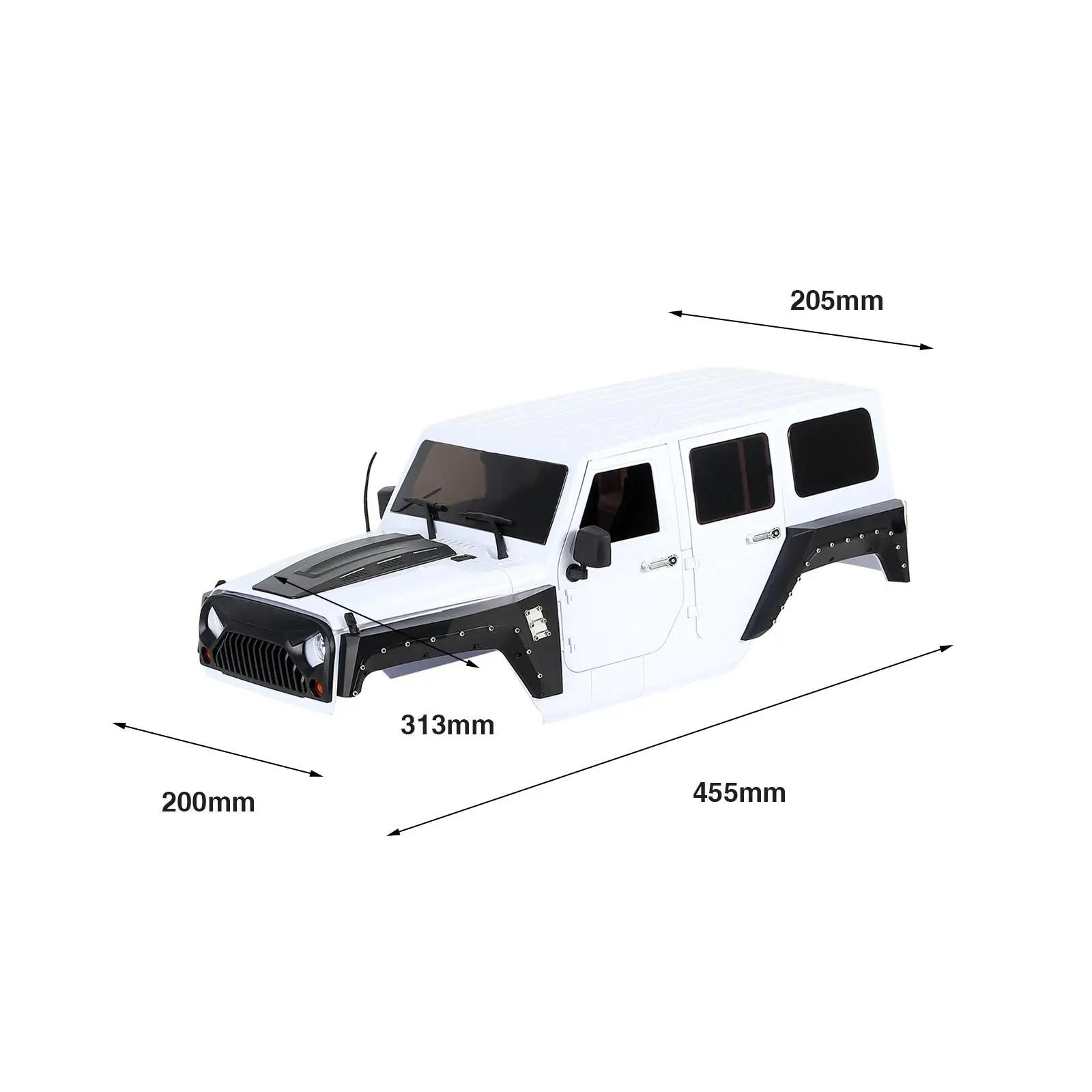 Replacement Body Shell Frame for 1/10 RC Touring Car 313mm Wheelbase Hard ABS Plastic Shell Kit with DIY Painting Option for