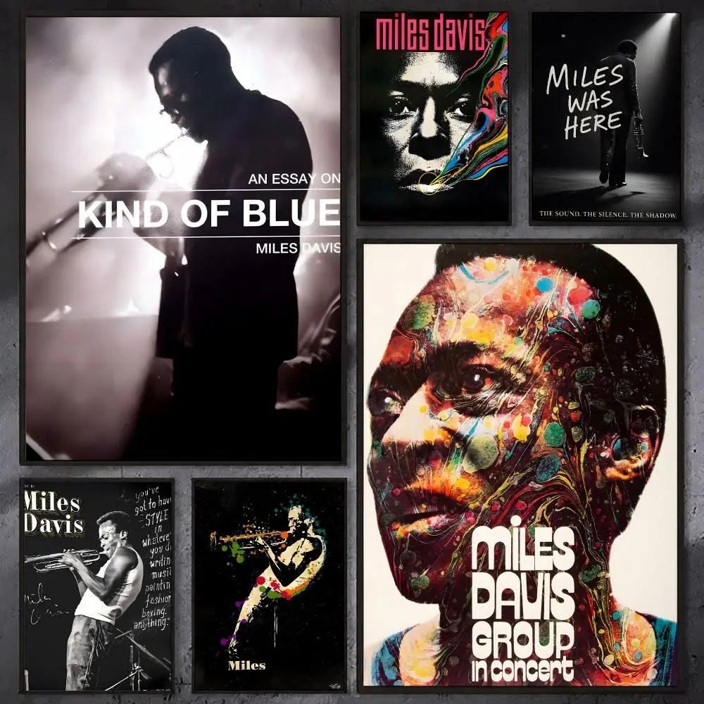 Jazz Musician M-Miles Davis Poster HD Quality Wall Art Retro Posters For Home Room Wall Decor Kawaii Room Decor