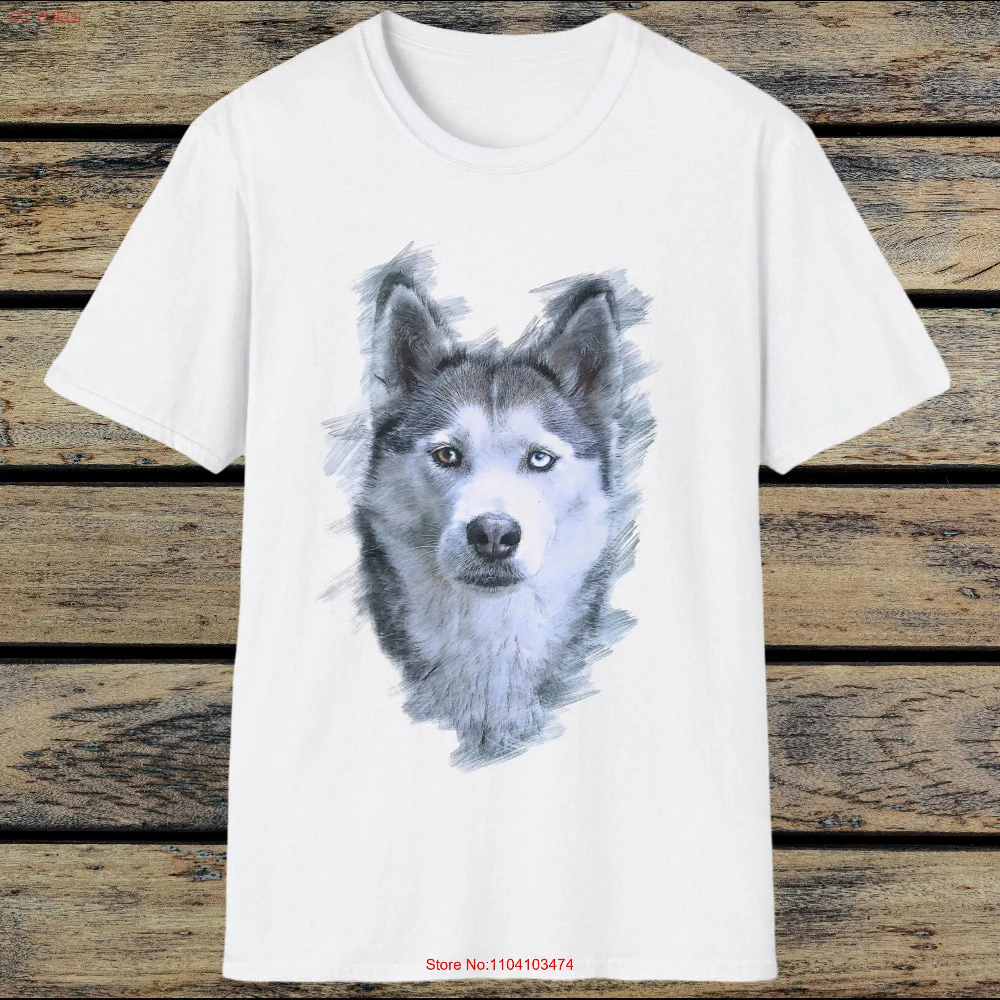 Siberian Husky T Shirt Dog Lover s  long or short sleeves