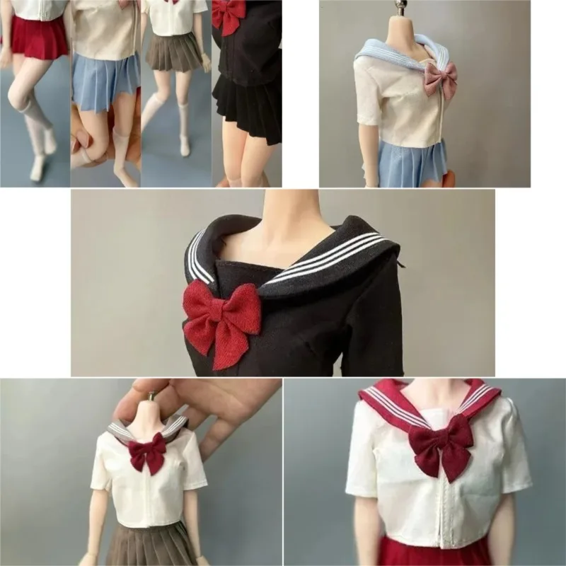 1/6 Scale Female Soldier JK School Uniform Sailor Pleated Skirt Suit Doll Clothes Model Fit 12'' Action Figure Tbl S10D Body