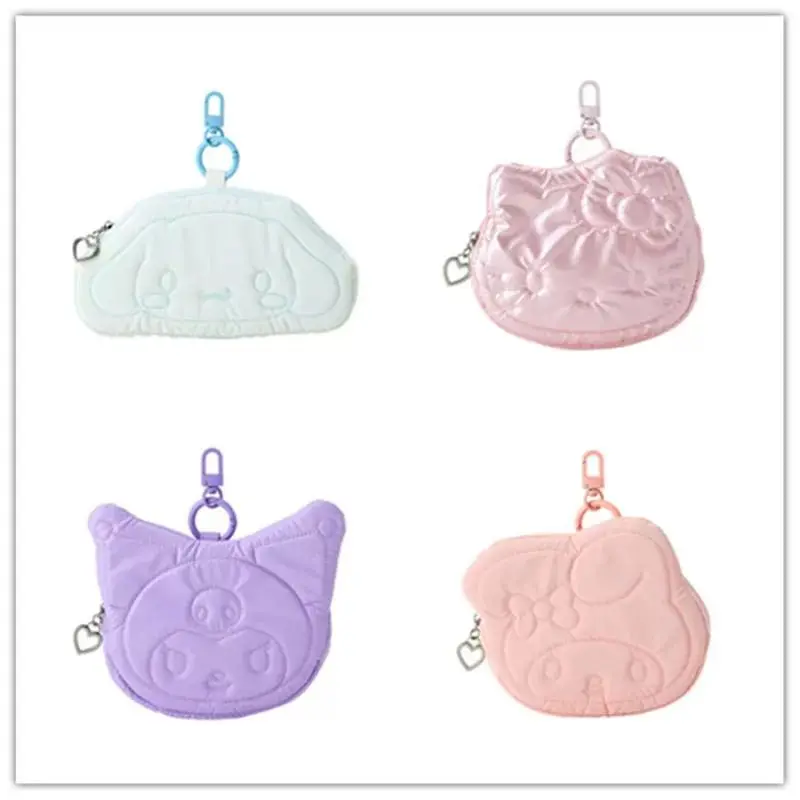 

Cinnamoroll My Melody Anime Kawaii MINISO Ins Storage Bag Cute Kuromi Sweet Girl Heart Organizer Coin Purse Pendant Gifts Toys