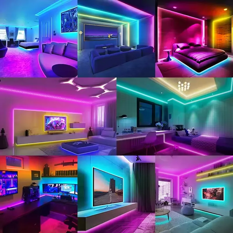 USB Led diody na wstążce muzyka synchronizacji RGB 5050 taśma Led wstążka z pilotem kontrola aplikacji elastyczna lampa do dekoracji pokoju