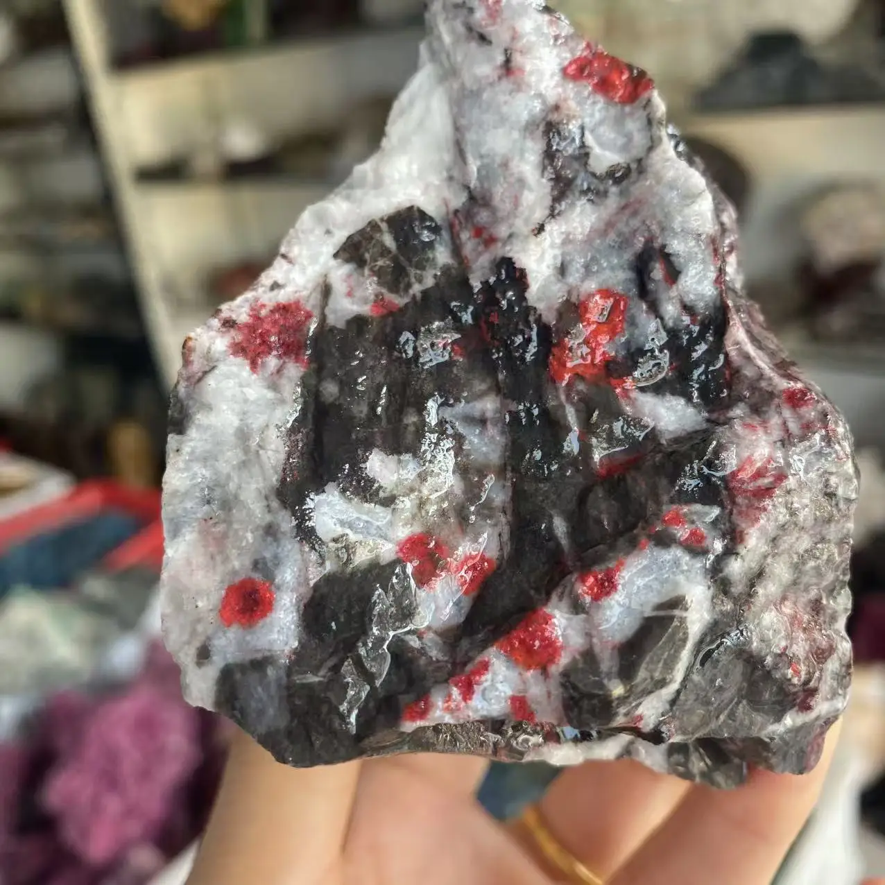 Natural Cinnabar Crystal Raw Stone, Enhancing Vitality, Purifying Divination, Meditation Gift, Feng Shui