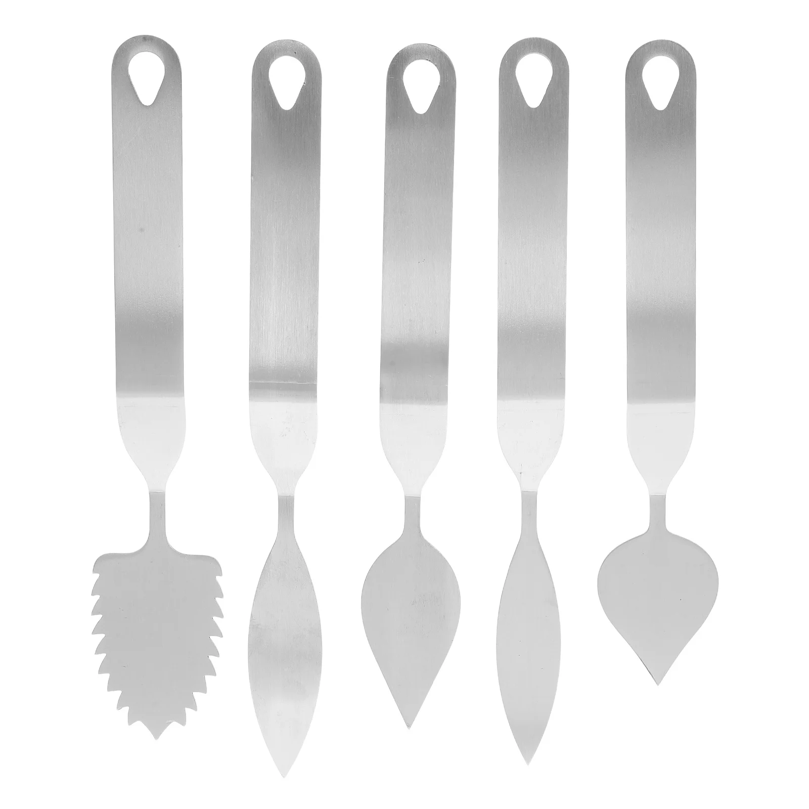 

5pcs Knife Baking Tool Chocolate Scraper Cutter For Mousse Cake Cream Decorating Leaf Spatula Mold Kitchen Bar Utensil