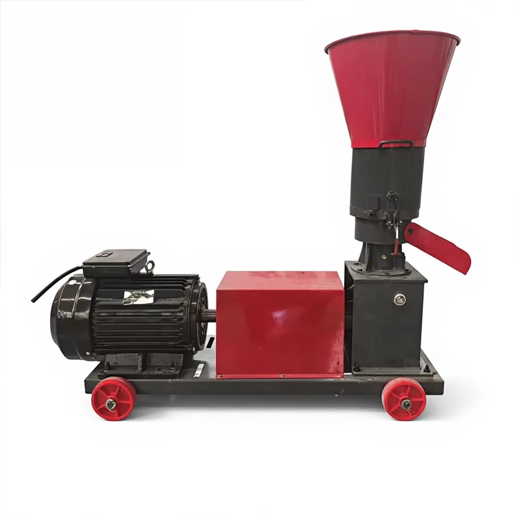 New  Powered 15HP Small Farm Feed Pellet Maker for Cattle Sheep Goat Alfalfa Straw Grain Pelletizing Equipment 75-100kg/h