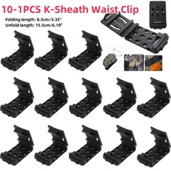 10-1Pcs K Sheath Kydex Waist Belt Clip Hunting Knife Scabbard Kit Tek Lok Belt Clamp Belt Mag Gun Holster Waist Back Clip