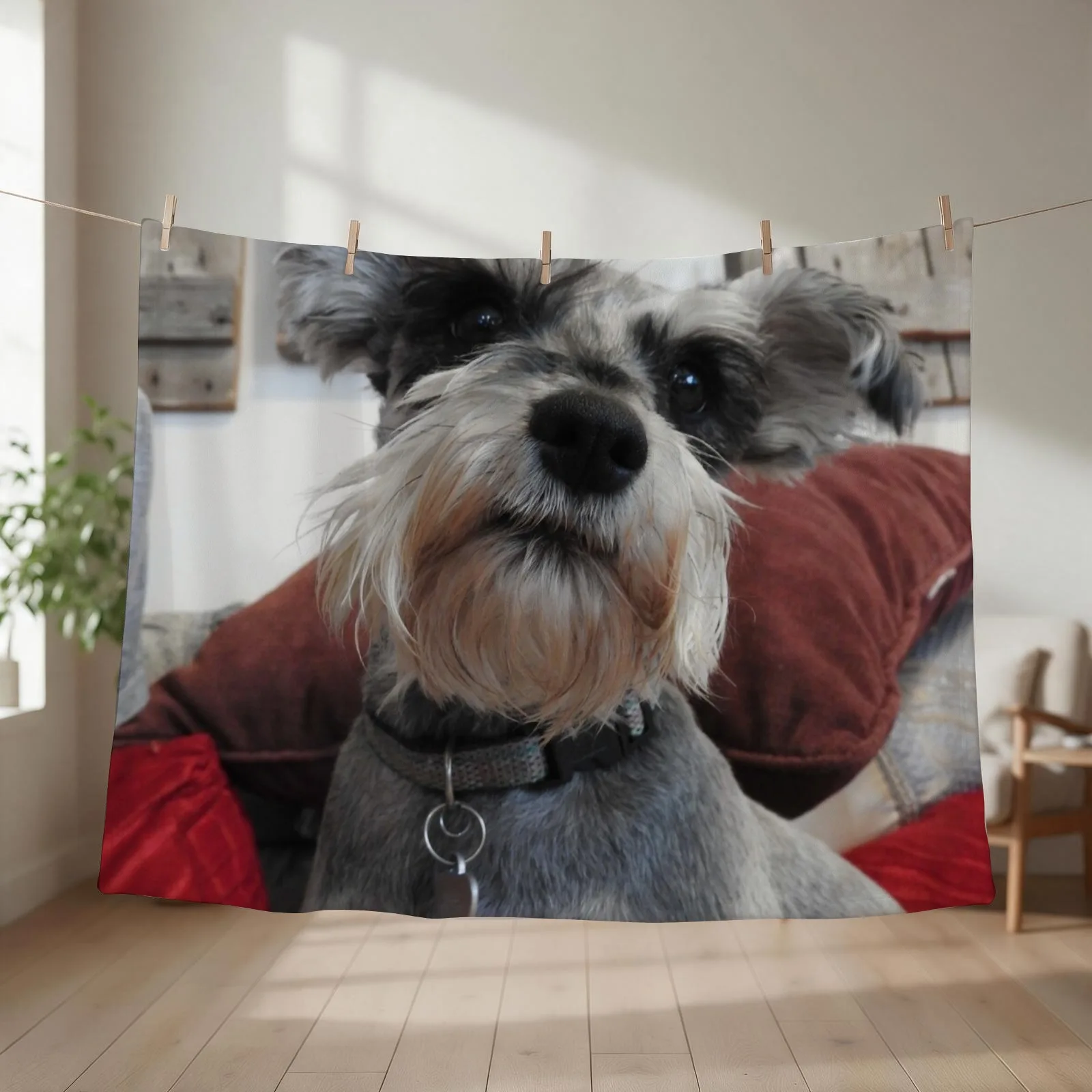 cute christmas Schnauzer Throw Blanket Sofa Quilt warm for winter Luxury Designer Flannels Blankets