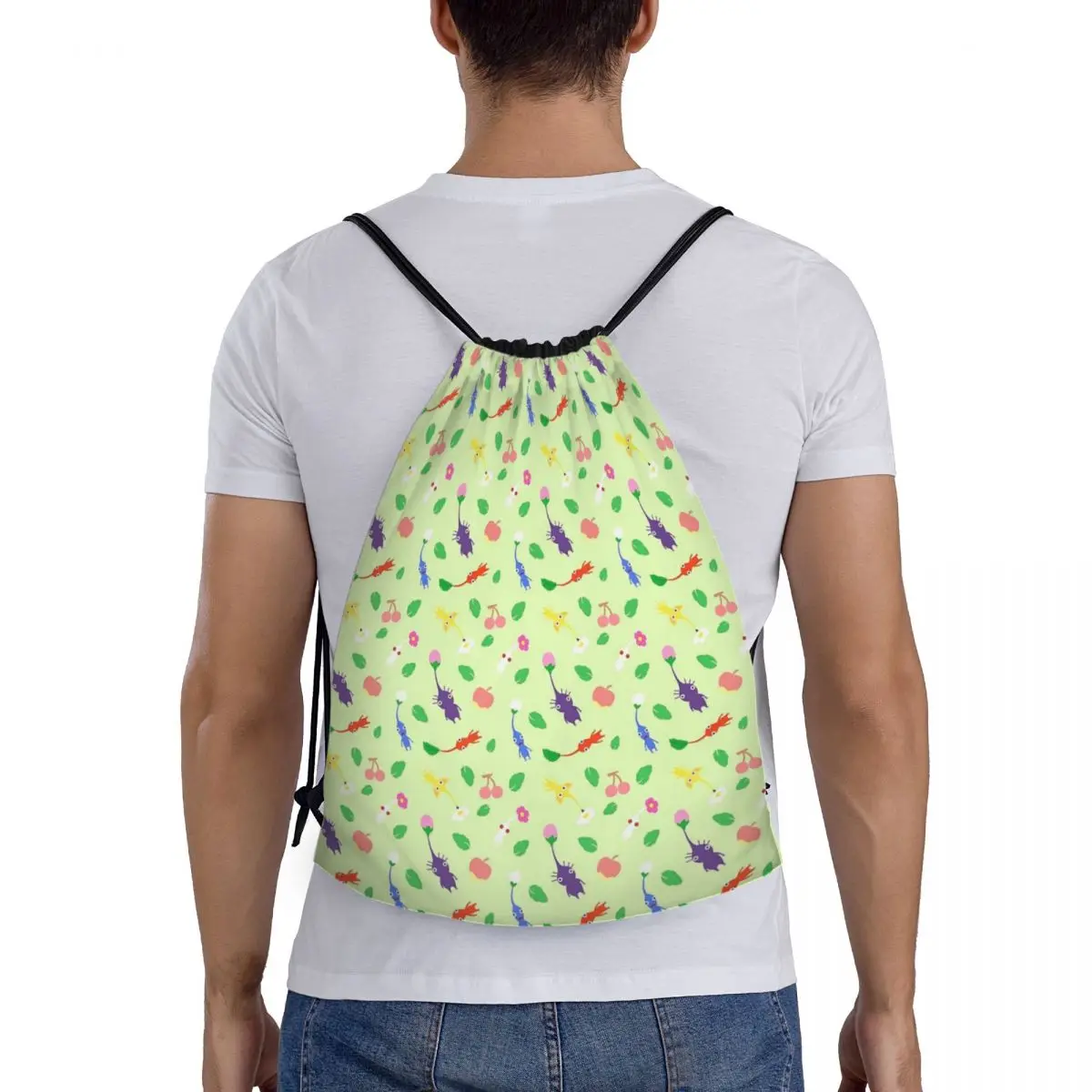 

Pikmin Backpacks Fashion Portable Drawstring Bags Sports Bag Book Bags For Travel School