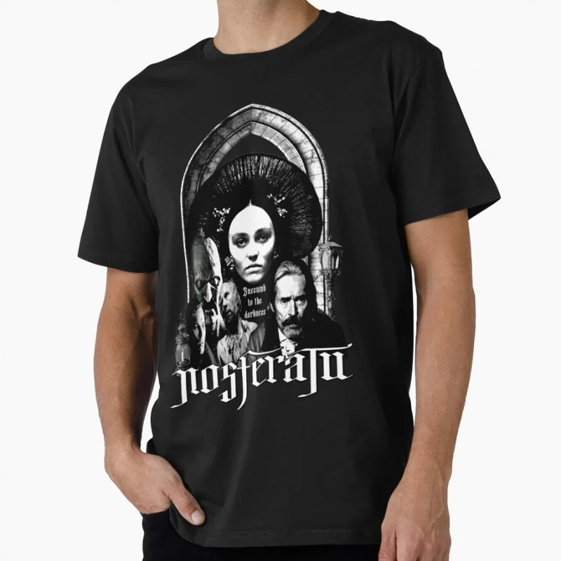 

Succumb To The Darkness Gothic Horror Nosferatu Vampire Scary Halloween Gift T shirt Large size Tops 100% cotton print Clothes