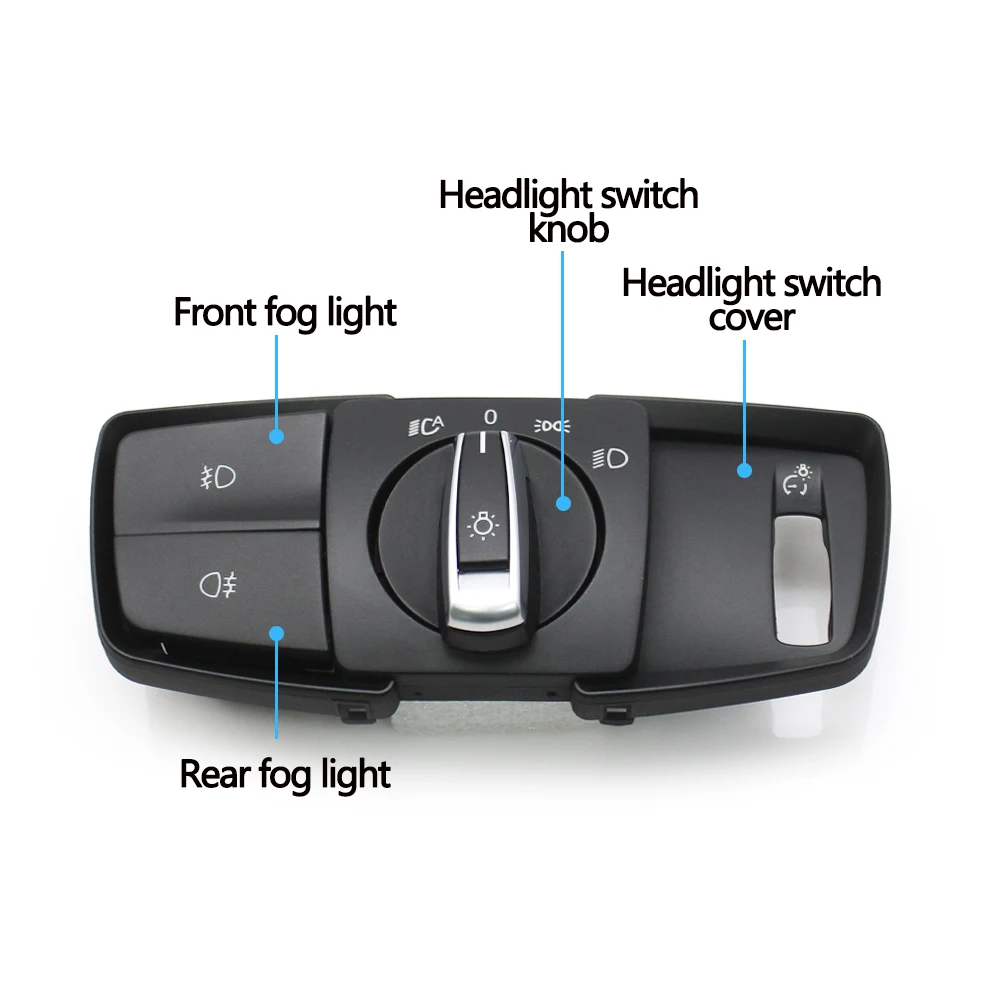 سيارة الجبهة كشافات الروتاري فوجليت زر العلوي التبديل غطاء لوحة لسيارات BMW 2 سلسلة F45 F46 X5 X6 F15 F16 X5M X6M F85 F86