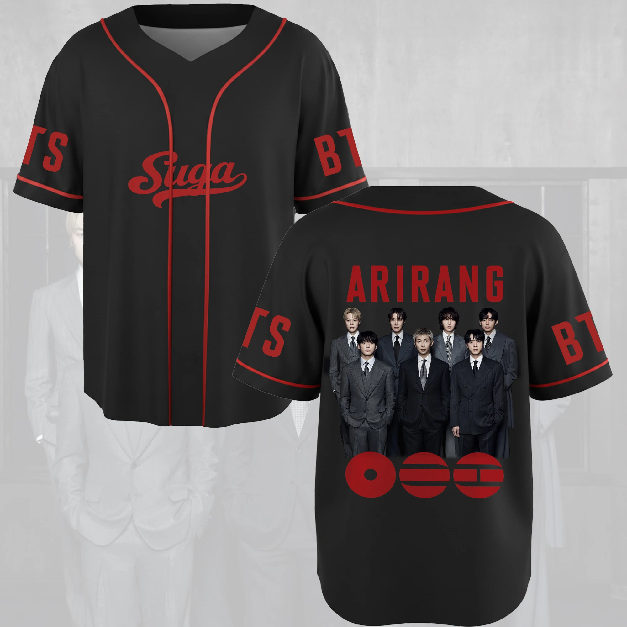 2026 Arirang Album BTS Baseball-Shirt als Geschenk für die Armee, 3D-gedrucktes, lässiges T-Shirt für den Außenbereich, die Straße und den Heimgebrauch, kurzärmelig – Detail 4