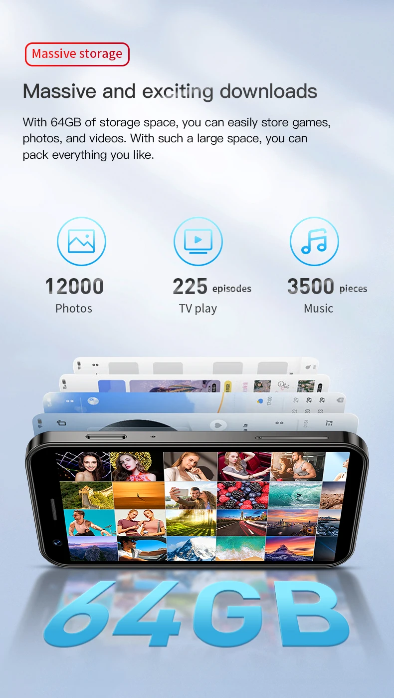 ONEMYTH XS16 Mini Smartphone 3.0'' Screen Quad Core 2000mAh LTE 4G Dual SIM Type-C Android 10.0 Small Mobile CellPhone