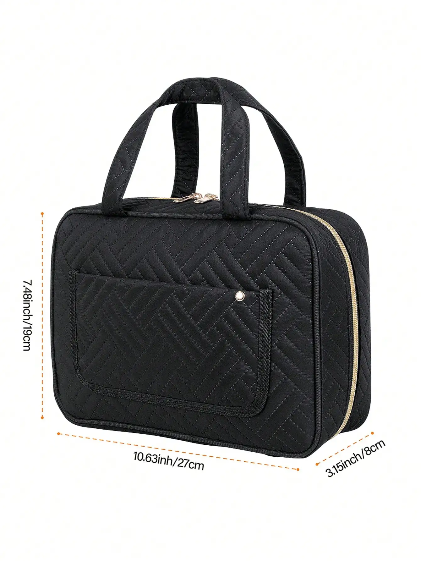 Large Capacity Hanging Travel Organizer - Waterproof Multi-Compartment Makeup Bag With Hook, Unisex, Black, Toiletry Organizer, Makeup Storage Box