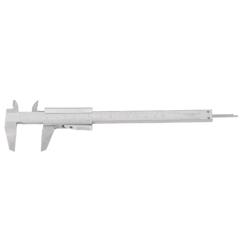 Vernier Caliper 0-150mm 0-6in Range 0.05mm 1/128in Resolution Stainless Steel Caliper Measuring Tool