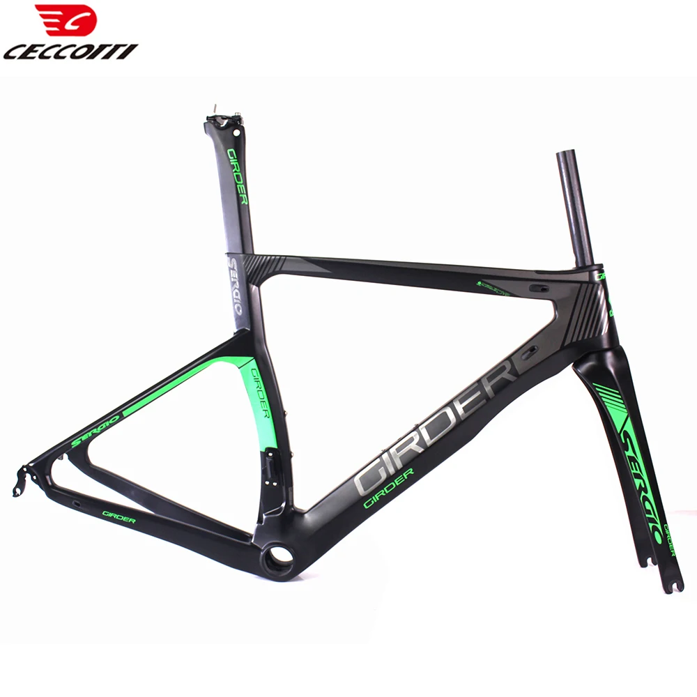 Road Bike Carbon Frame, Bicycle Frameset, Fit 700C Wheels 25mm Tire Road Frame