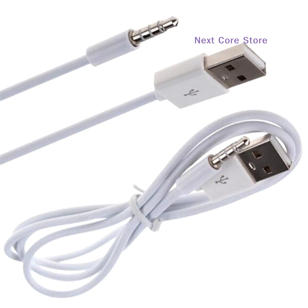 [NC]3.3FT 3.5mm AUX Audio Plug Jack To USB 2.0 Male Charge Cable Cord For MP3[NC]