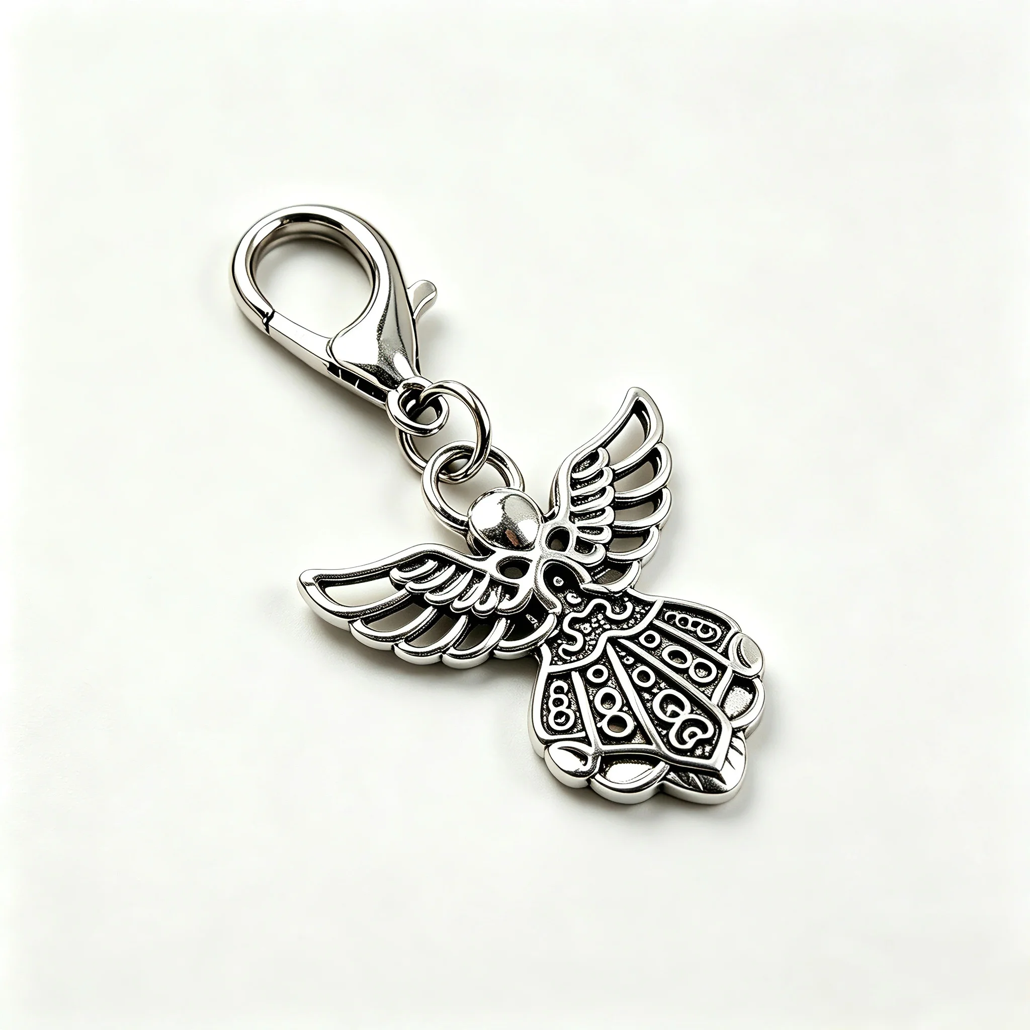 Engel-Charm-Schlüsselanhänger, Vintage, hohler Engel-Anhänger, Schlüsselring, 10 Stück, Metall-Karabinerverschluss, Schlüsselhalter für Tasche, Geldbörse, Autoschlüssel, Geschenk – Detail 2