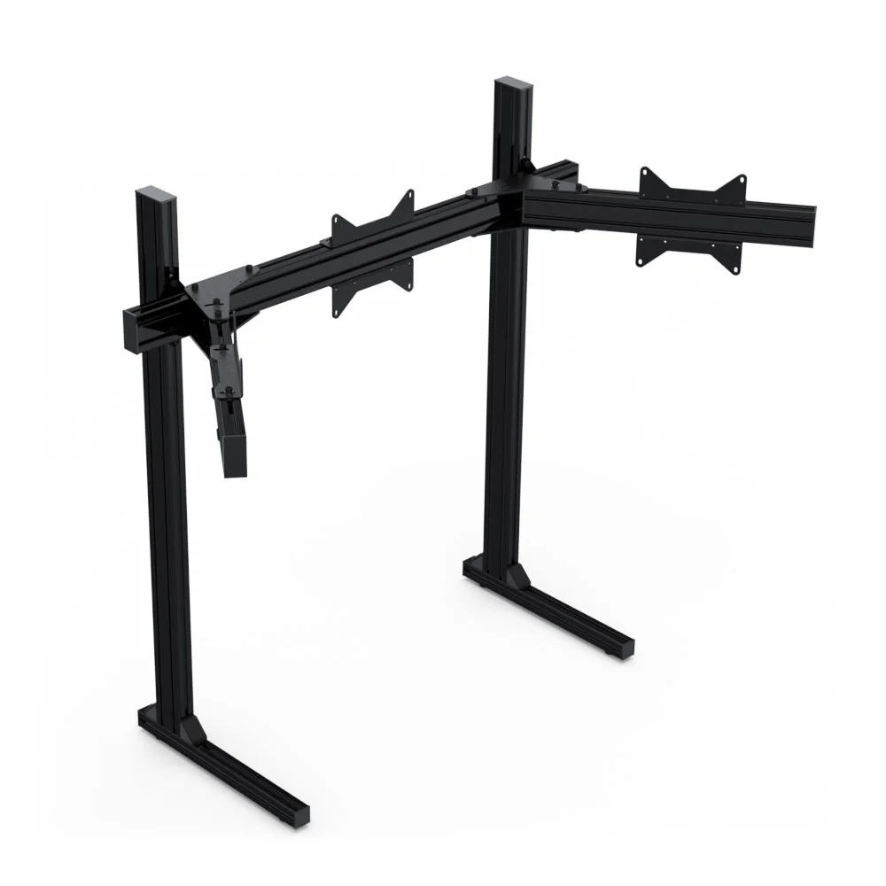 ized Multi Monitor Mount Screen Hanger  Aluminum Alloy Profile Adjustable Arm Floor Bracket TV Game Three Monitor Stand