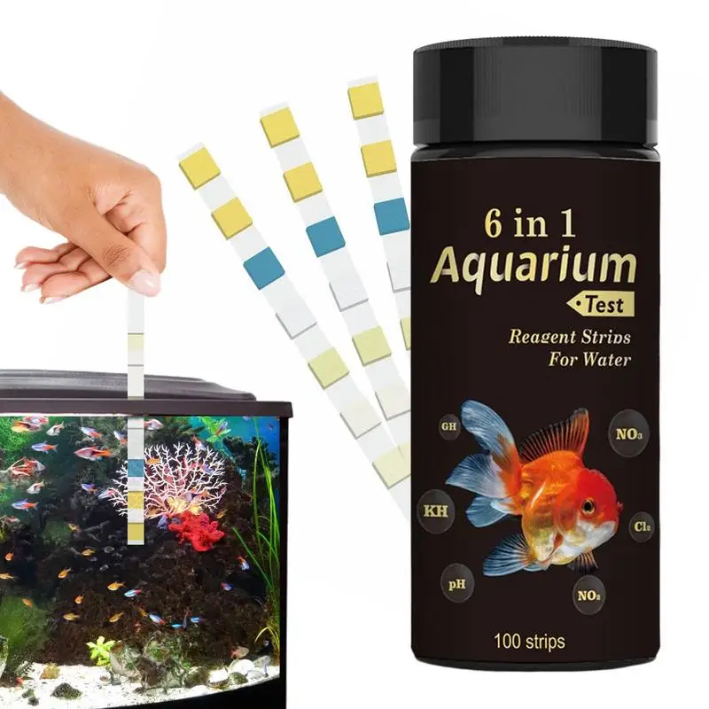 Aquarium Water Test Kit Water Quality Testing Strips Fish Tank Testing PH Paper Pond Hardness Measuring Tool Aquatic Supplies