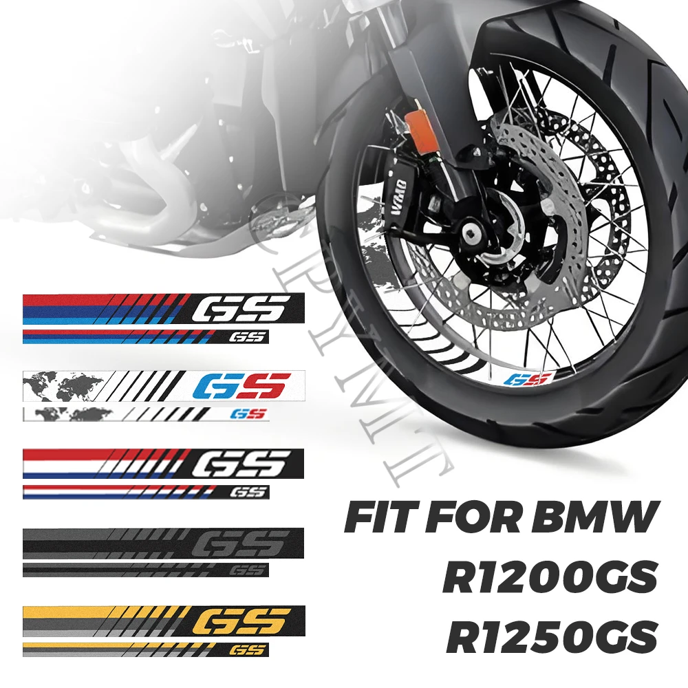 

Motorcycle Accessories Reflective Waterproof Wheel Rim Sticker Decal Fit For BMW R1200GS Adventure 2006-2018 R1250GS ADV 2019-