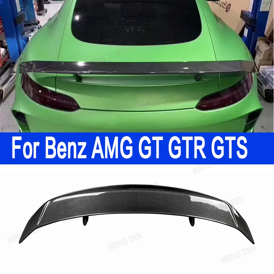 For Mercedes Benz AMG GT GTR GTS High quality Carbon Fiber Tail fins Rear Trunk Spoiler Guide Wing Rear Wing Car Trunk Diverter