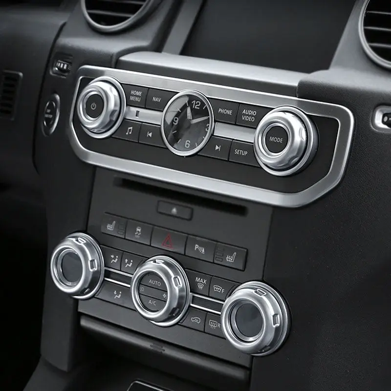 

5pcs For Land Rover Discovery 4 Range Rover Sport Freelander 2 Car-styling Center Control Volume Air Condition Knobs Cover Trim