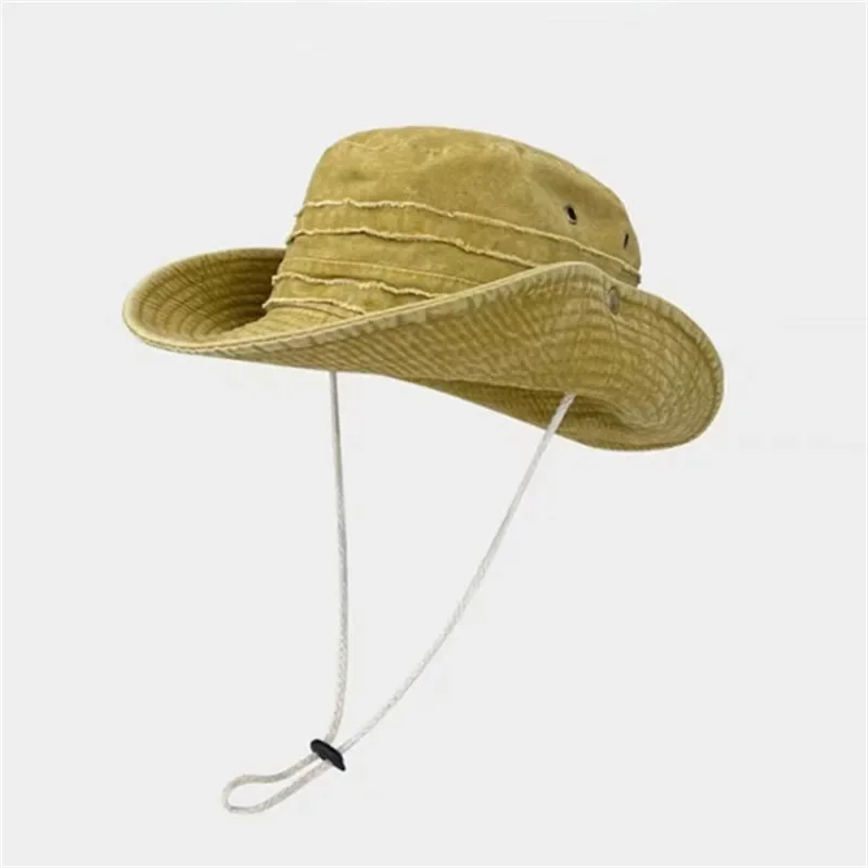 Four Seasons Cotton Solid Bucket Hat Fisherman Hat Outdoor Travel Sun Cap For Men And Women 232