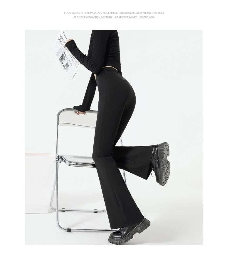 سراويل Bootcut مريحة للنساء فضية معدنية لامعة لامعة لامعة متألقة متألقة لامعة وميض لامع