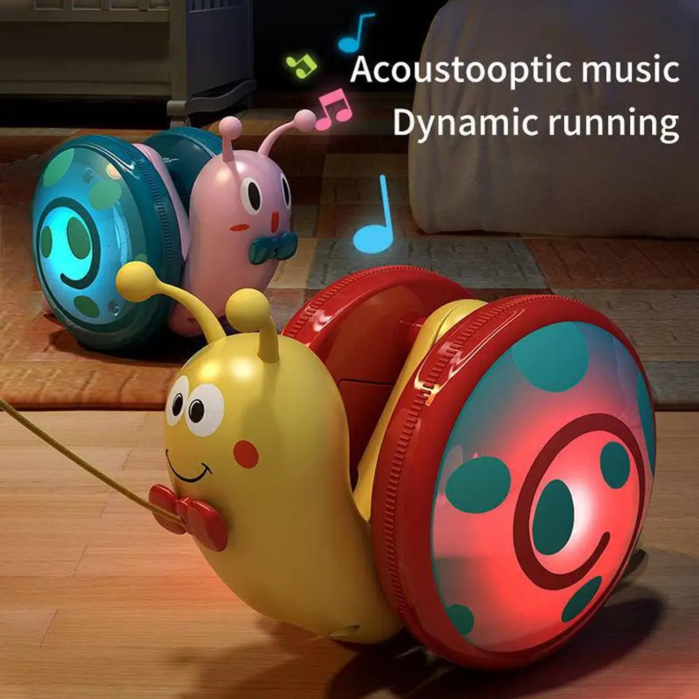 Electric Snail Toy Car Music Automatically Avoiding Sound Car Light Snail Children Toy With Gift Luminous Cute Toys E7c3