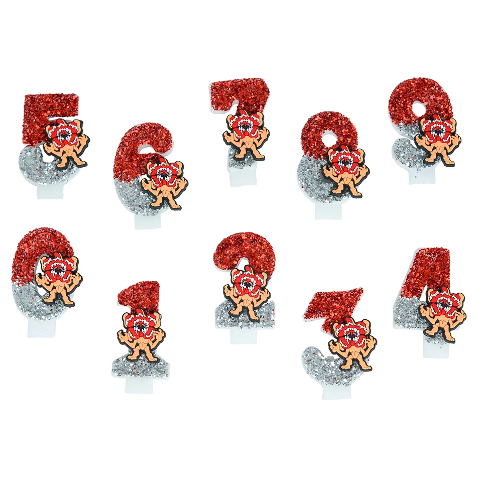 Velas Temáticas de Stranger Things 2026, Números del 0 al 9, Decoración para Pasteles, Adorno para Pastel de Cumpleaños, Regalos para Niños