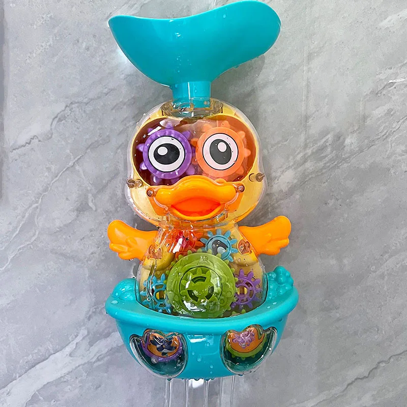 Baby Bath Toys For Kids Water Spray Duck Sucker Shower Swimming Pool Water Toys Shower Bath Toys for Baby Toddlers Bathtub Toys