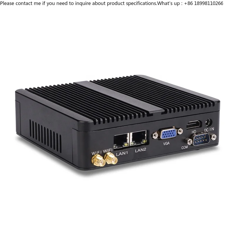 Fanless Industrial Mini PC Intel Celeron J1900 N2840 Quad Core 12*12cm Embedded 24H Dual LAN 2COM 5 USB VGA MSATA SATA Computer