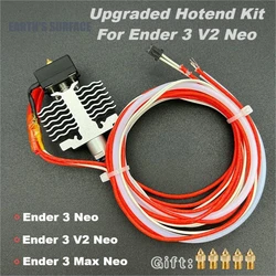 Pièces d'imprimante ES-3D mis à niveau Ender 3 V2 Neo Hotend Kit ,Max Neo Upgrade haute température extrudeuse j-head Fit PT100 thermistance
