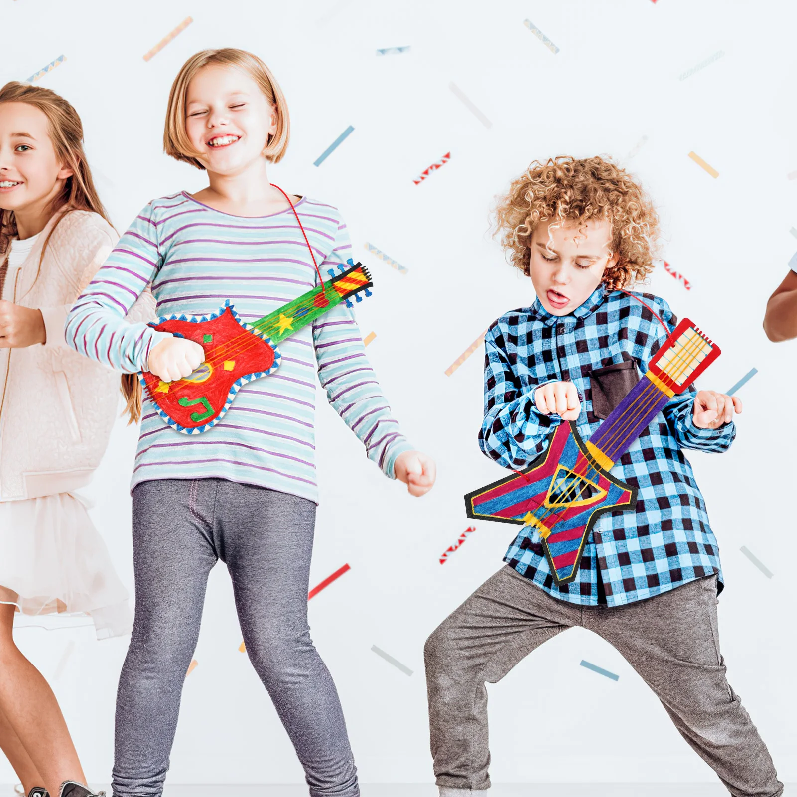 

8Pcs Wood Guitar Cutouts Unfinished Wooden Shapes Safe Smooth Edges Painting Crafts Party Birthday Wedding Wood Guitar Cutouts