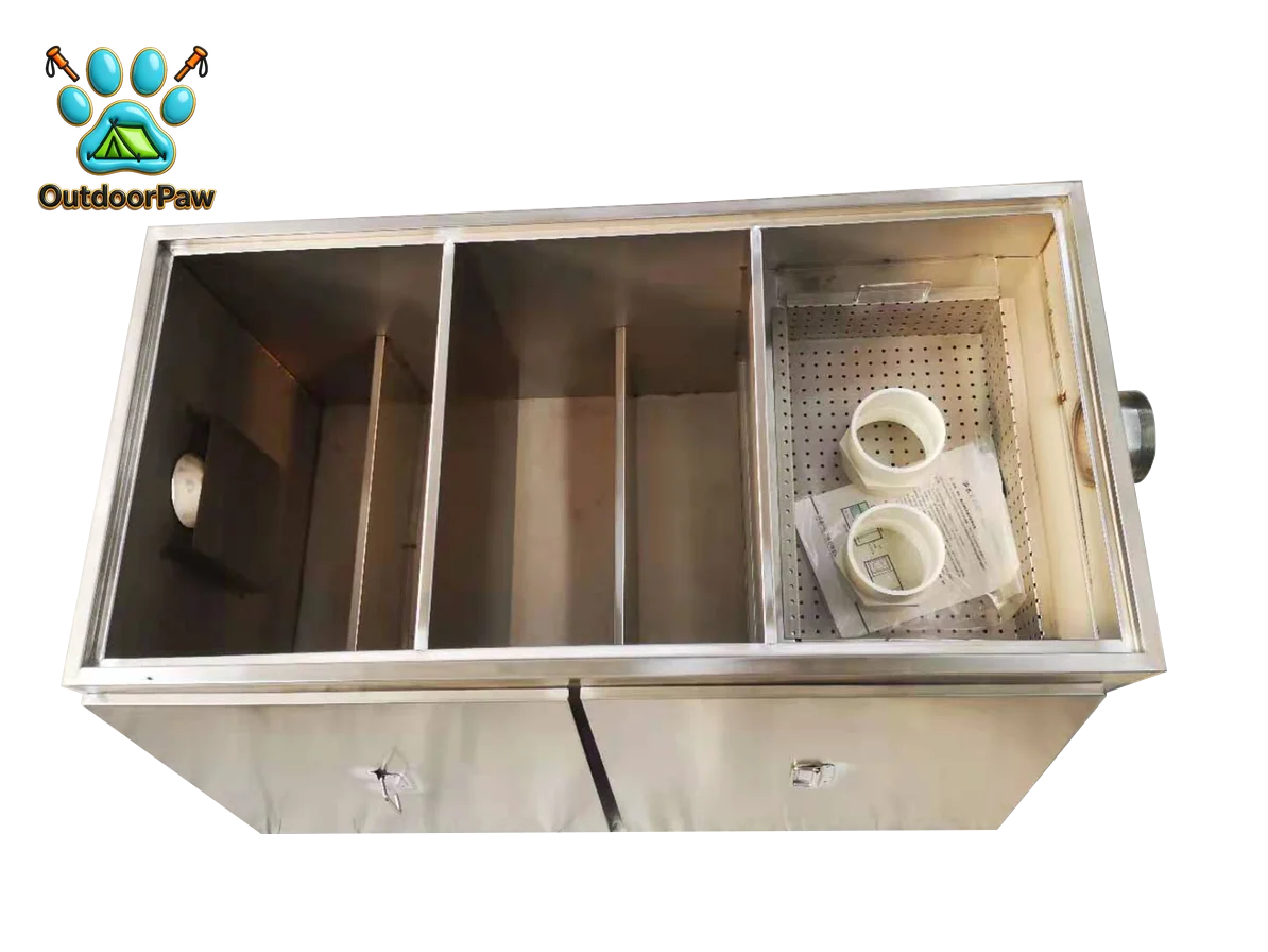304 stainless steel oil-water separator Buried grease trap Catering kitchen Hotel canteen Level 3 sedimentation tank