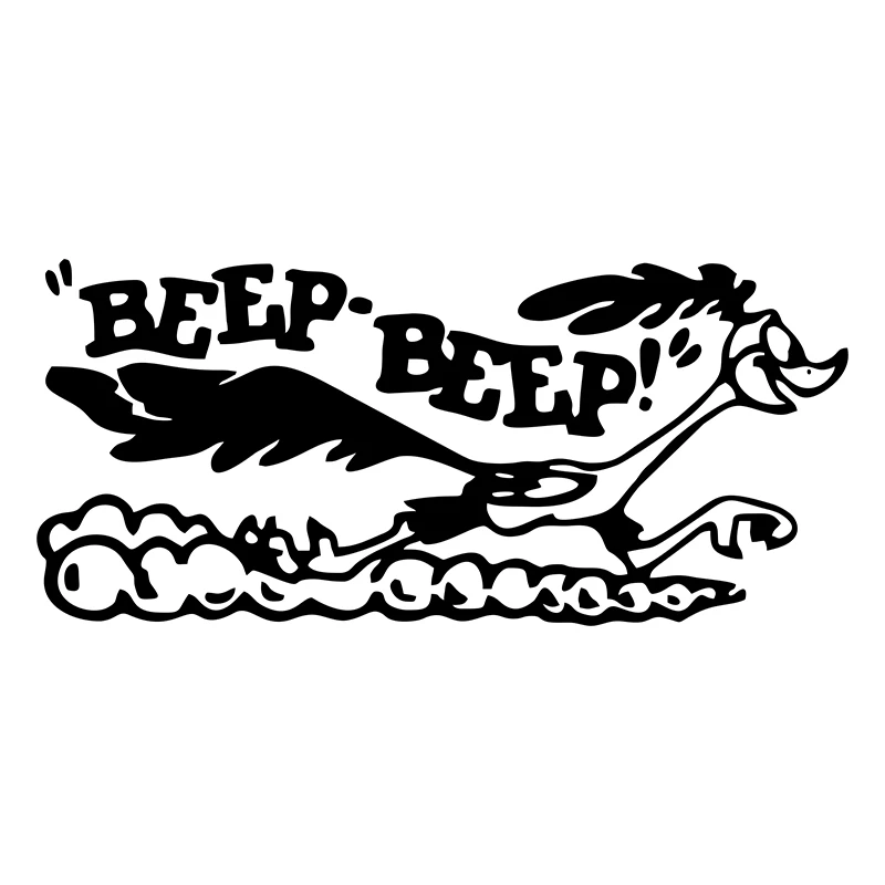 17x7.7cm Cartoon Road Runner Waterproof Vinyl Stickers For Vintage Car Truck Laptop Decor Accessories