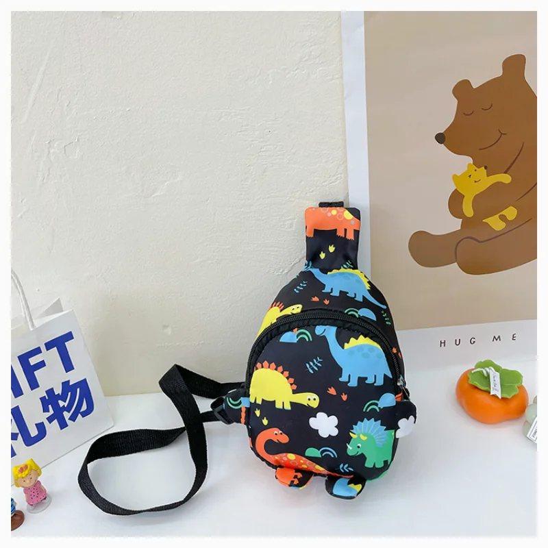 Sacs à main en nylon pour enfants, mignons, initiés par un dinosaure, porte-monnaie pour bébés filles, petit sac messager, nouveau sac de poitrine décontracté pour garçons et enfants